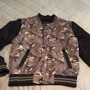 Express Brown Camouflage Bomber Jacket